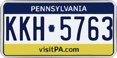 PA license plate KKH5763