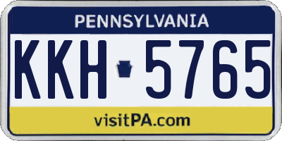 PA license plate KKH5765