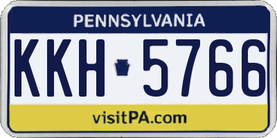 PA license plate KKH5766