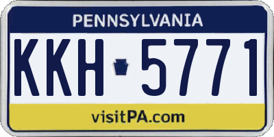 PA license plate KKH5771