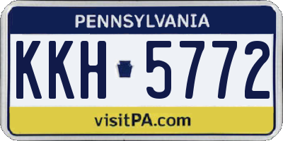 PA license plate KKH5772