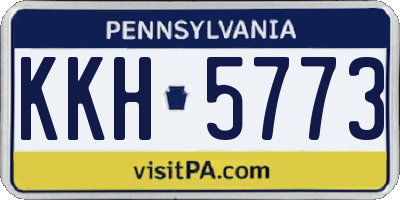 PA license plate KKH5773