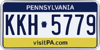 PA license plate KKH5779