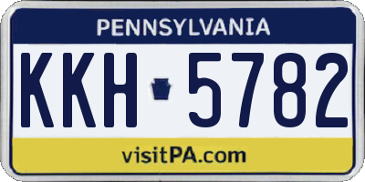 PA license plate KKH5782