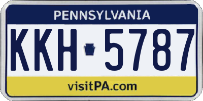 PA license plate KKH5787