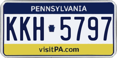 PA license plate KKH5797
