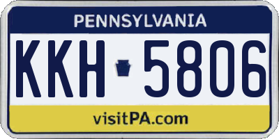 PA license plate KKH5806