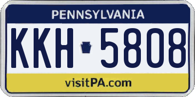 PA license plate KKH5808