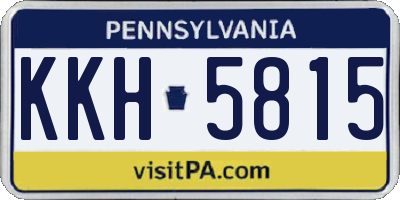 PA license plate KKH5815