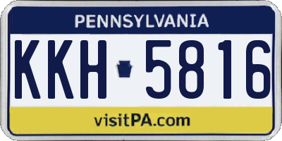 PA license plate KKH5816