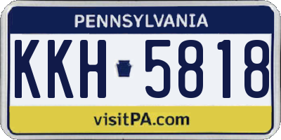 PA license plate KKH5818