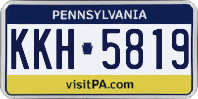 PA license plate KKH5819