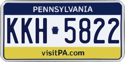 PA license plate KKH5822