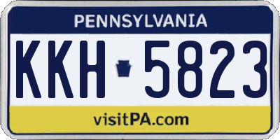 PA license plate KKH5823