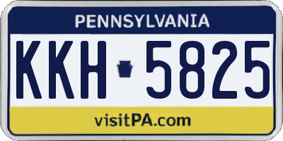 PA license plate KKH5825