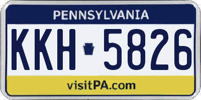 PA license plate KKH5826