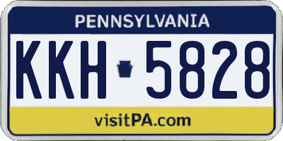 PA license plate KKH5828