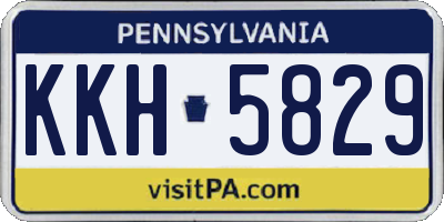 PA license plate KKH5829