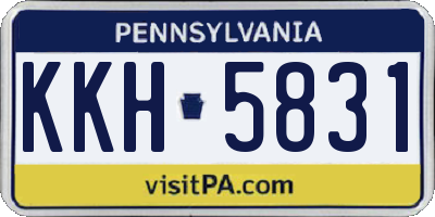 PA license plate KKH5831