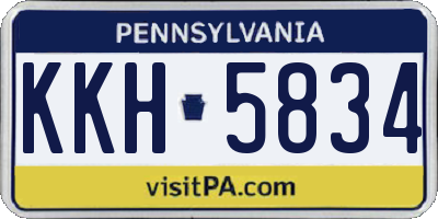 PA license plate KKH5834