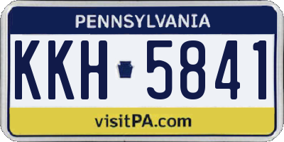 PA license plate KKH5841