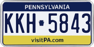 PA license plate KKH5843