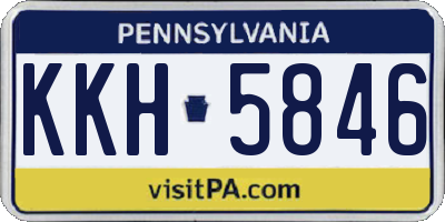 PA license plate KKH5846