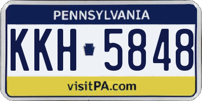 PA license plate KKH5848