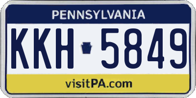 PA license plate KKH5849