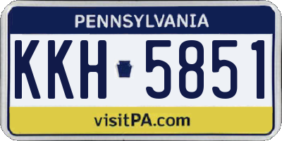 PA license plate KKH5851