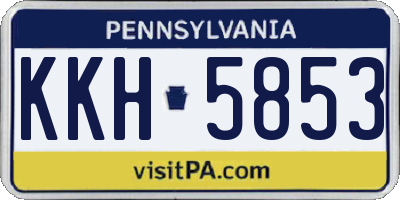 PA license plate KKH5853