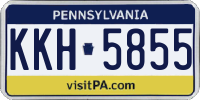 PA license plate KKH5855