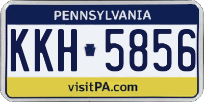 PA license plate KKH5856