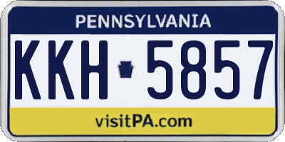 PA license plate KKH5857