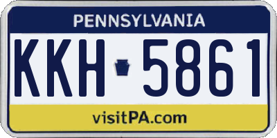 PA license plate KKH5861