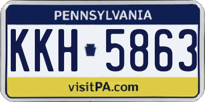 PA license plate KKH5863