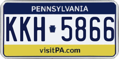 PA license plate KKH5866