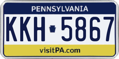 PA license plate KKH5867