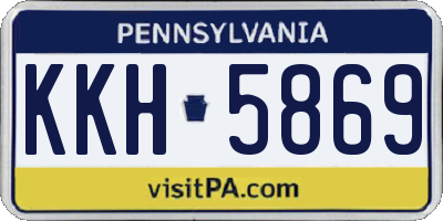 PA license plate KKH5869