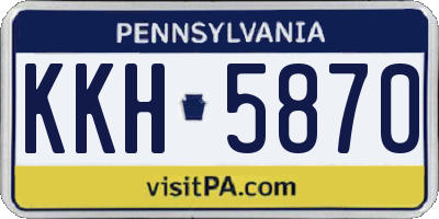 PA license plate KKH5870