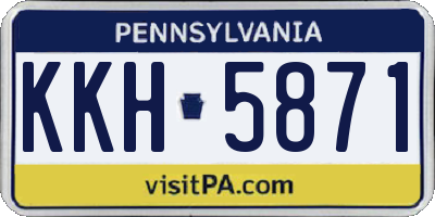 PA license plate KKH5871