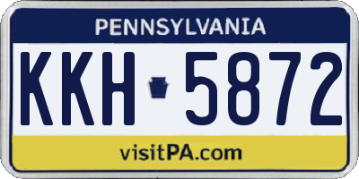 PA license plate KKH5872