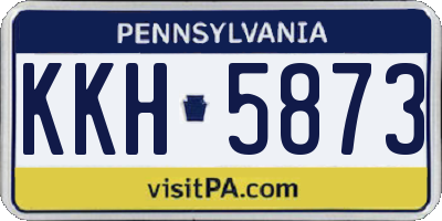 PA license plate KKH5873