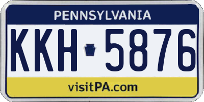 PA license plate KKH5876