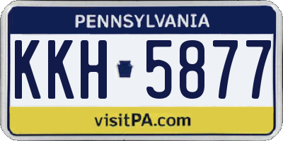 PA license plate KKH5877
