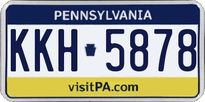 PA license plate KKH5878