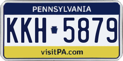 PA license plate KKH5879