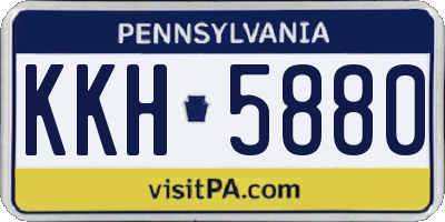 PA license plate KKH5880