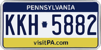 PA license plate KKH5882