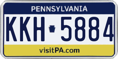 PA license plate KKH5884